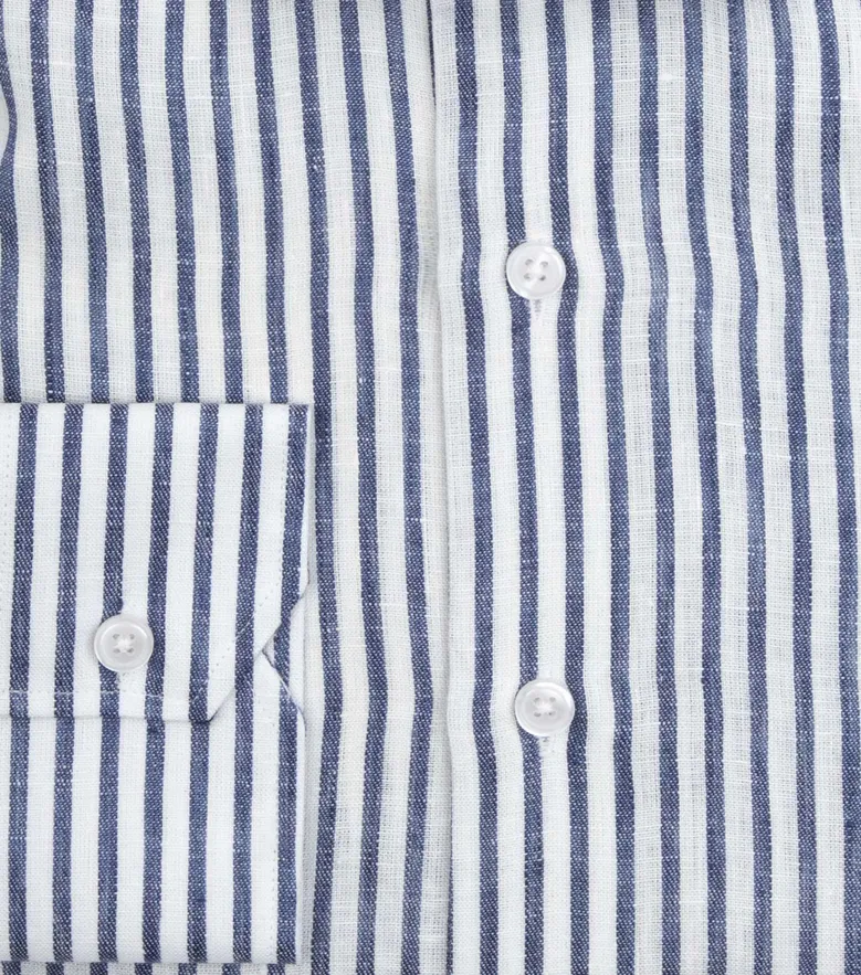 Easy-iron plain white poplin shirt