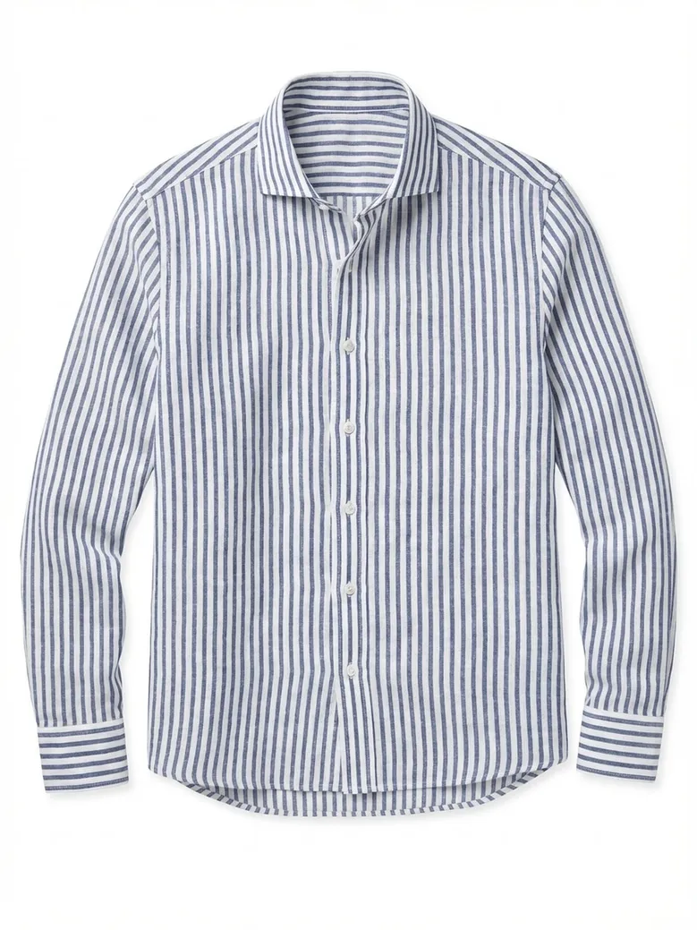 Easy-iron plain white poplin shirt
