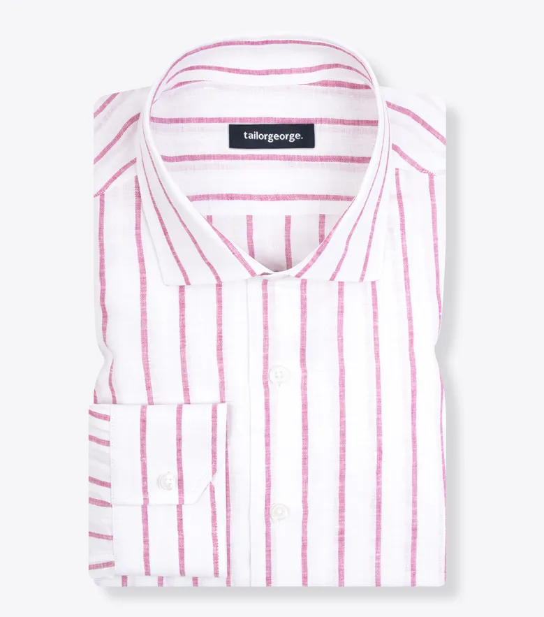 Easy-iron plain white poplin shirt