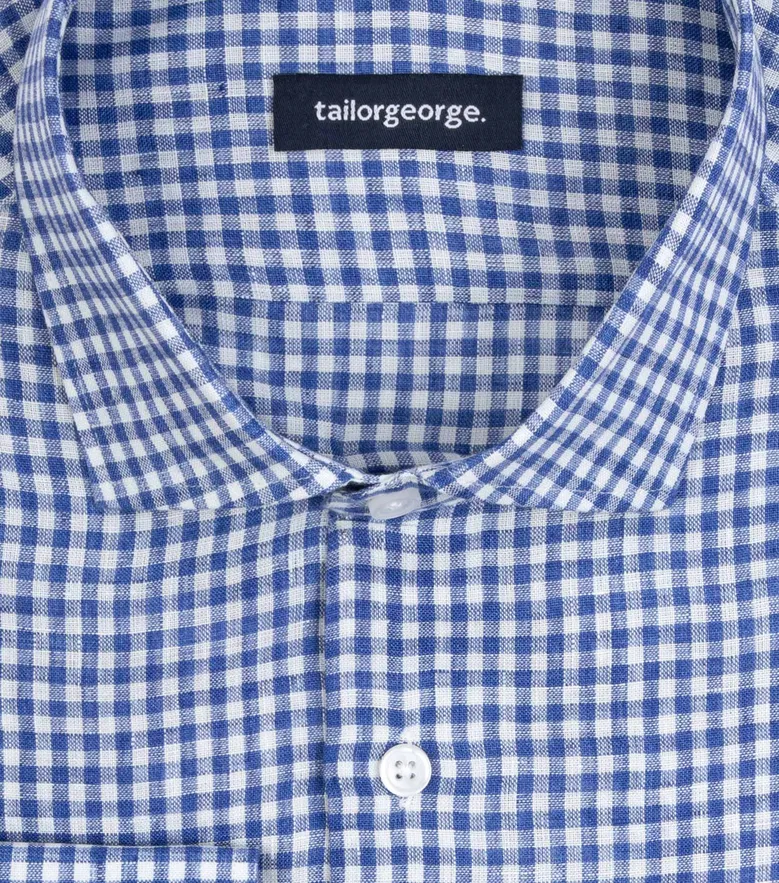 Easy-iron plain white poplin shirt