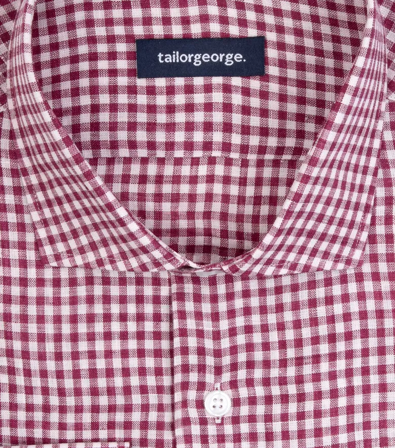 Easy-iron plain white poplin shirt