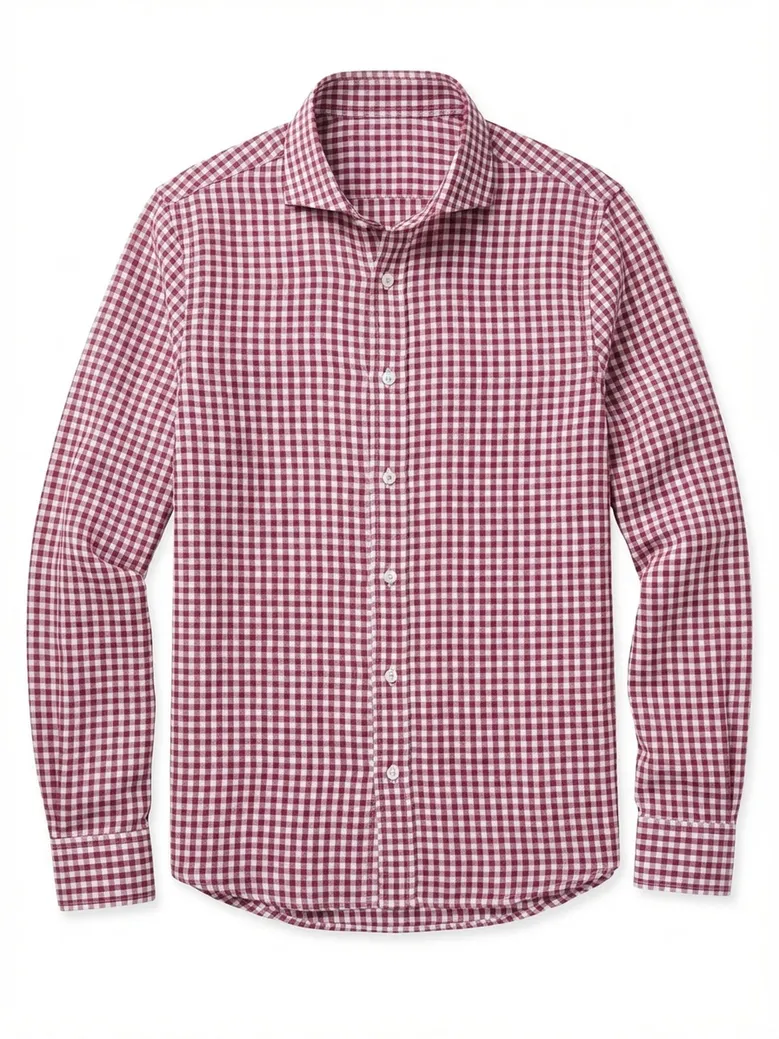 Easy-iron plain white poplin shirt