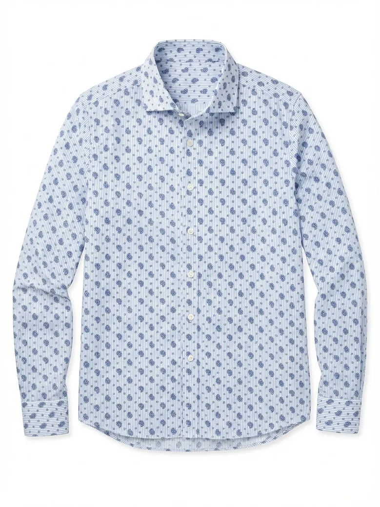 Easy-iron plain white poplin shirt