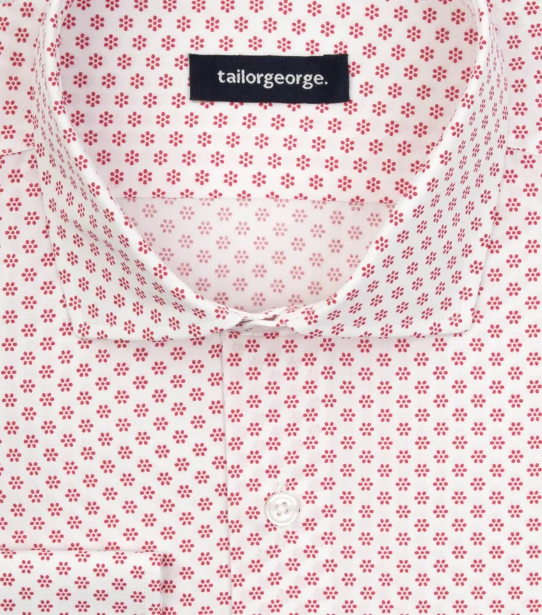 Easy-iron plain white poplin shirt