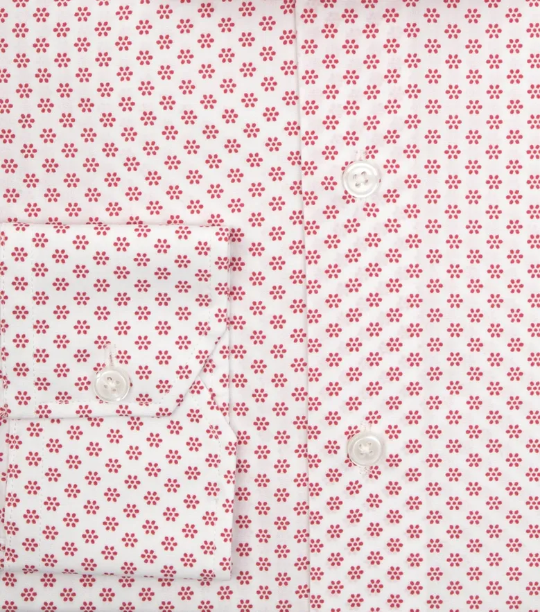 Easy-iron plain white poplin shirt