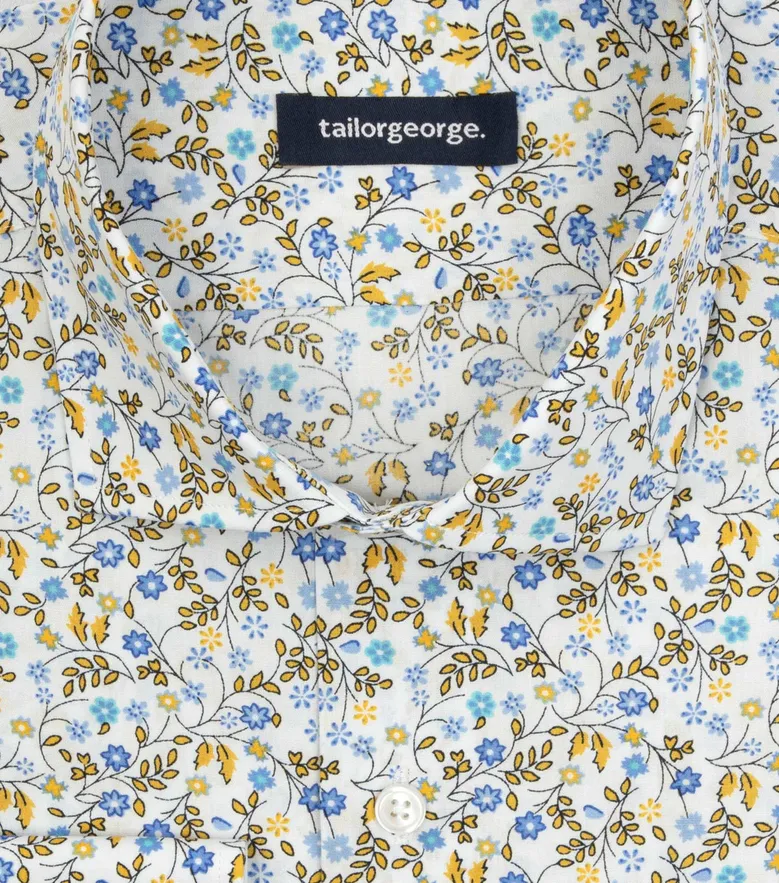 Easy-iron plain white poplin shirt