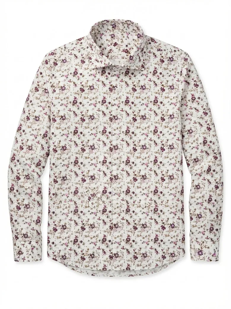 Easy-iron plain white poplin shirt