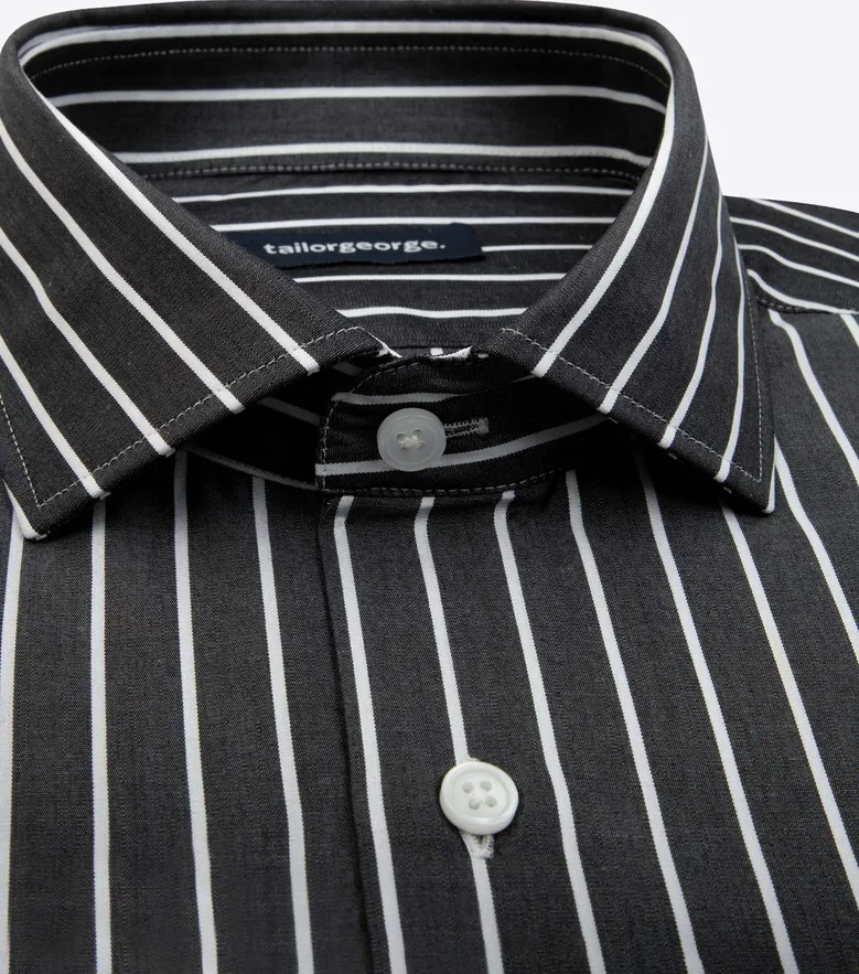 Easy-iron plain white poplin shirt