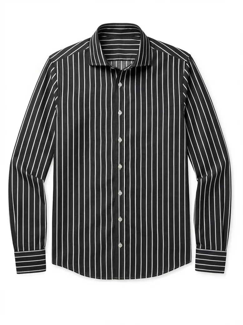Easy-iron plain white poplin shirt