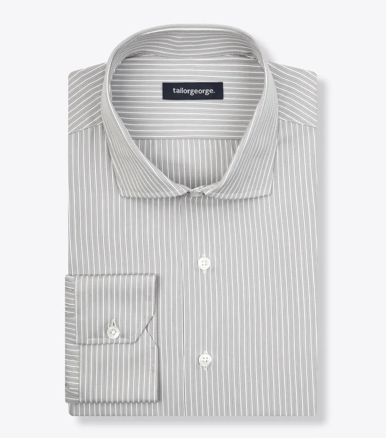 Easy-iron plain white poplin shirt