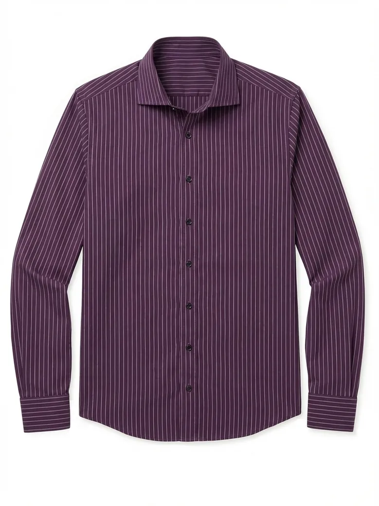 Easy-iron plain white poplin shirt