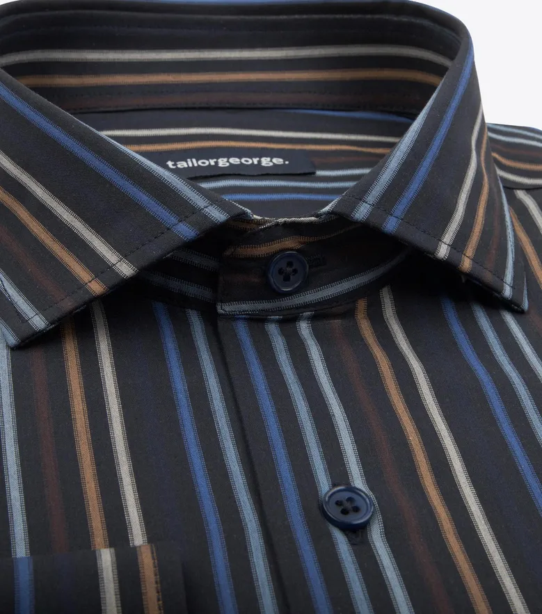 Easy-iron plain white poplin shirt