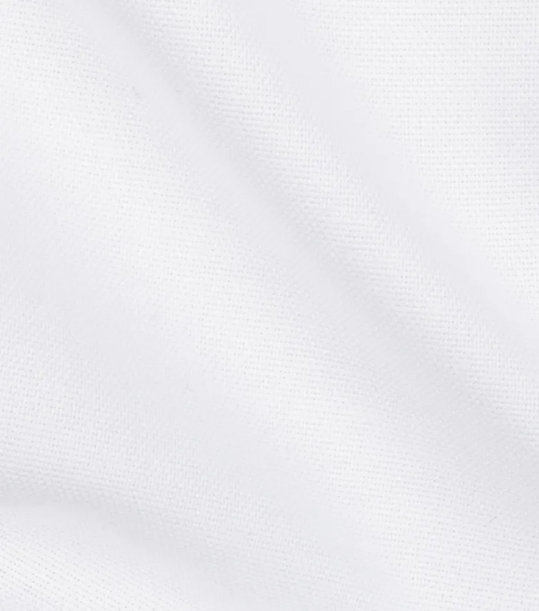 Easy-iron plain white poplin shirt
