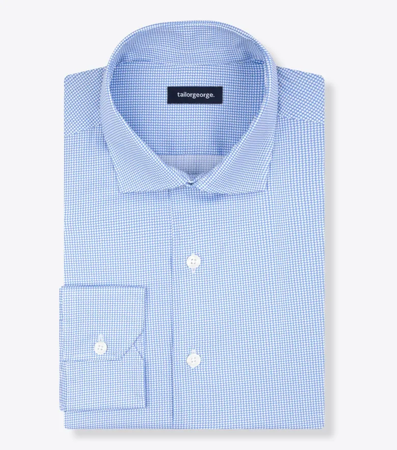 Easy-iron plain white poplin shirt