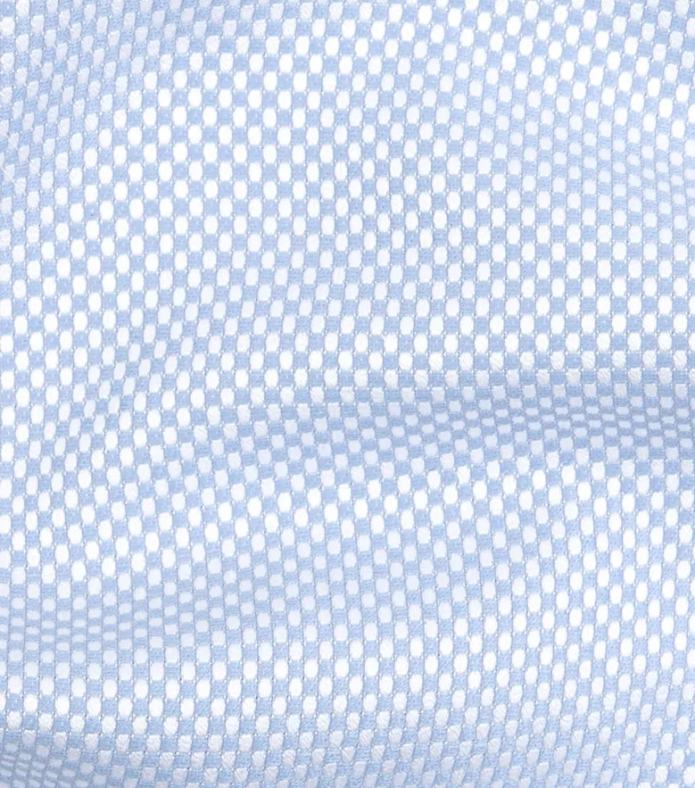 Easy-iron plain white poplin shirt