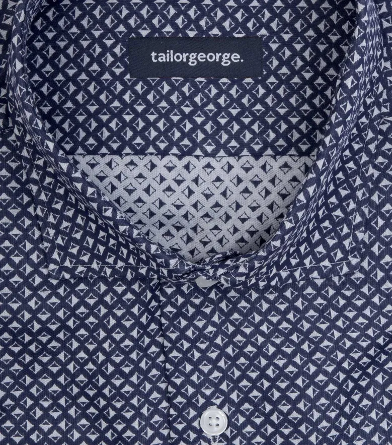 Easy-iron plain white poplin shirt