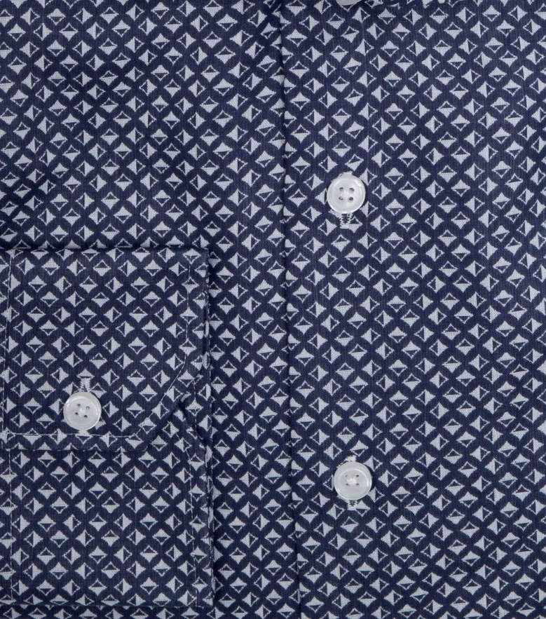 Easy-iron plain white poplin shirt