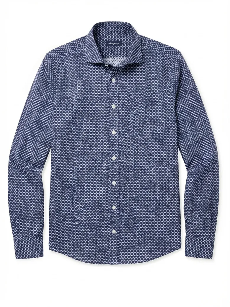 Easy-iron plain white poplin shirt