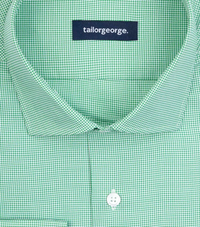 Easy-iron plain white poplin shirt