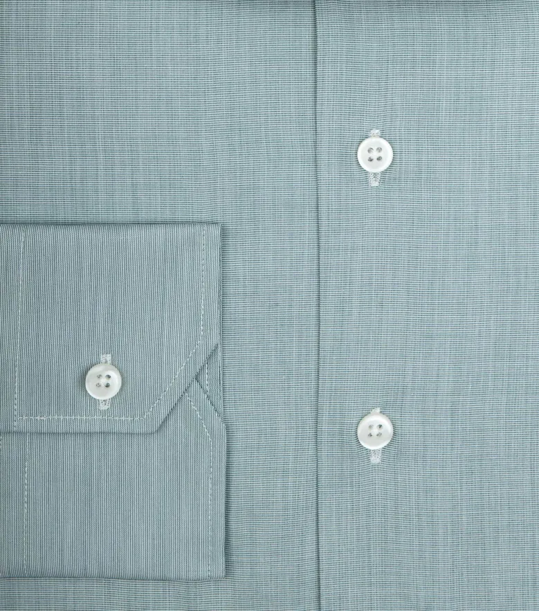 Easy-iron plain white poplin shirt