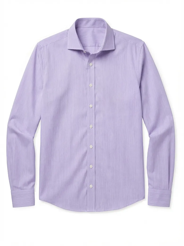 Easy-iron plain white poplin shirt