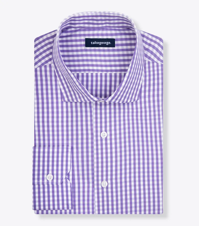 Easy-iron plain white poplin shirt