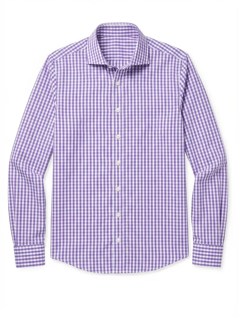 Easy-iron plain white poplin shirt