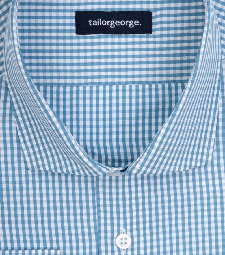 Easy-iron plain white poplin shirt