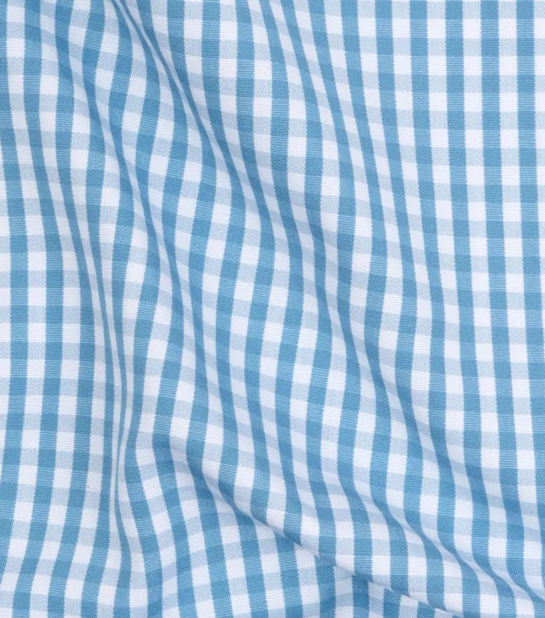 Easy-iron plain white poplin shirt