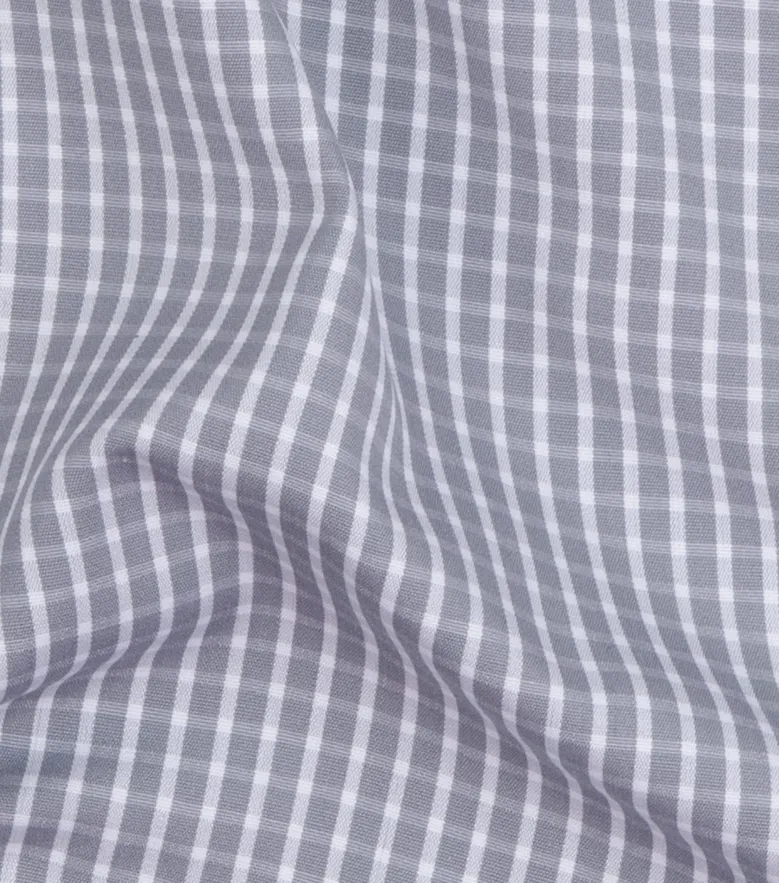 Easy-iron plain white poplin shirt