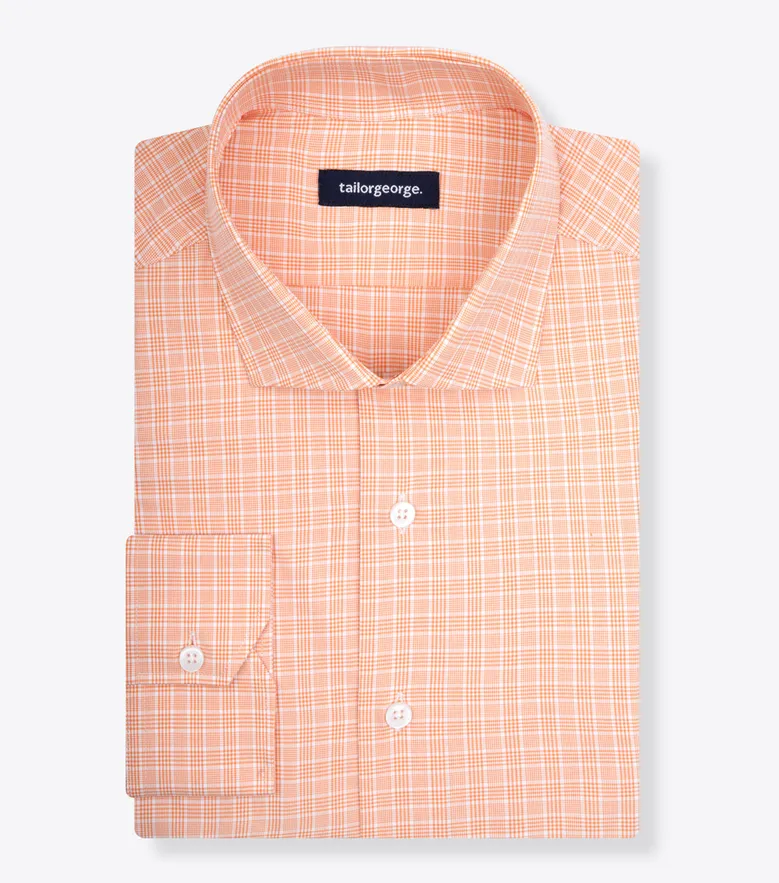 Easy-iron plain white poplin shirt