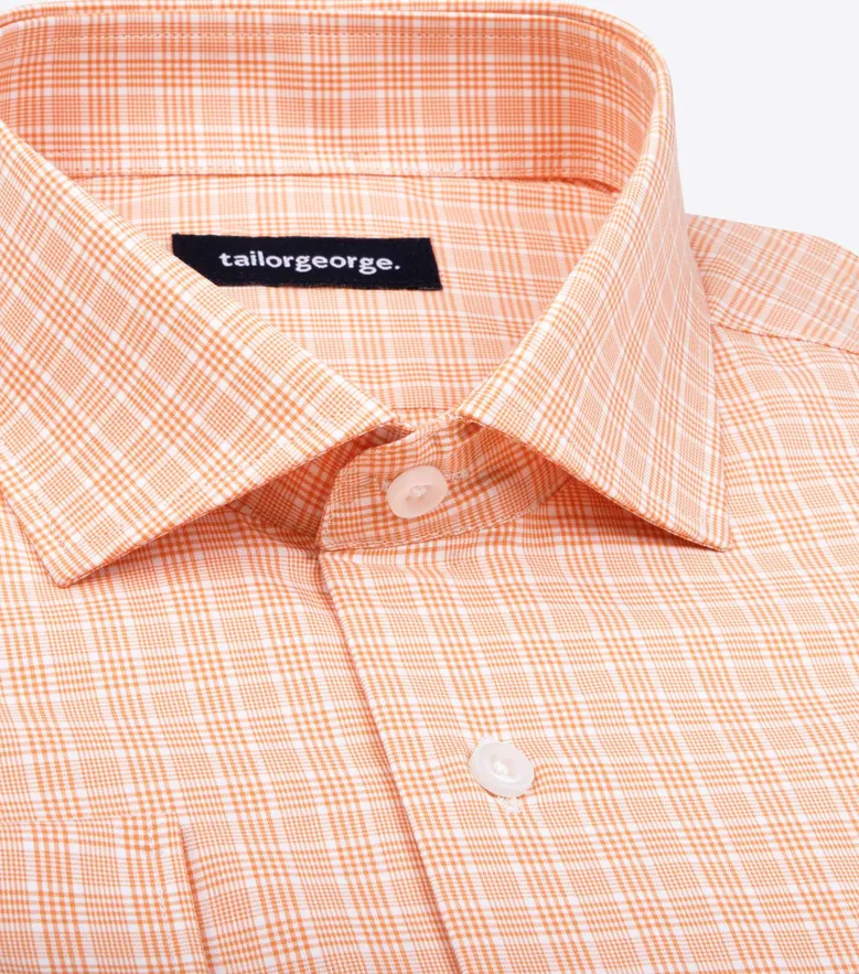 Easy-iron plain white poplin shirt
