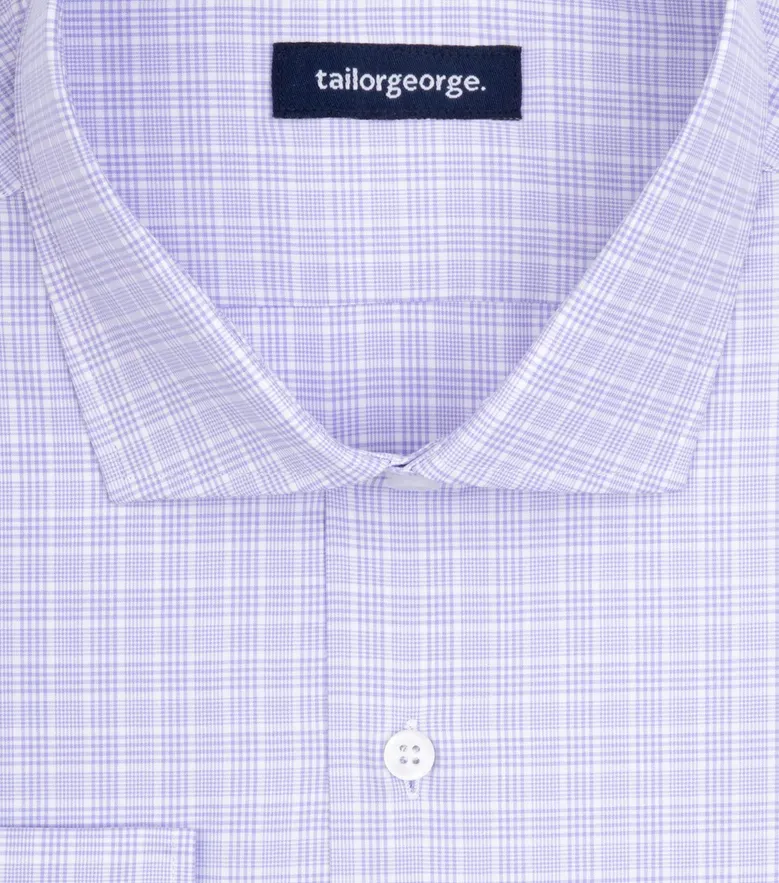 Easy-iron plain white poplin shirt