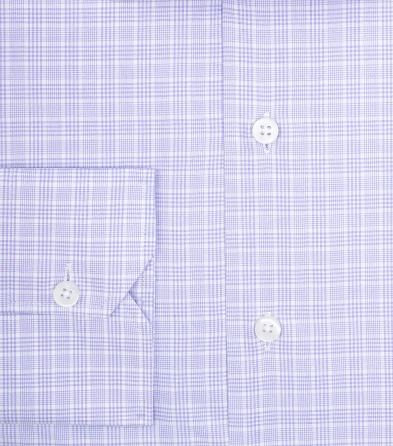 Easy-iron plain white poplin shirt