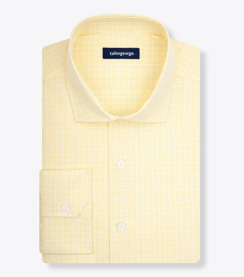Easy-iron plain white poplin shirt