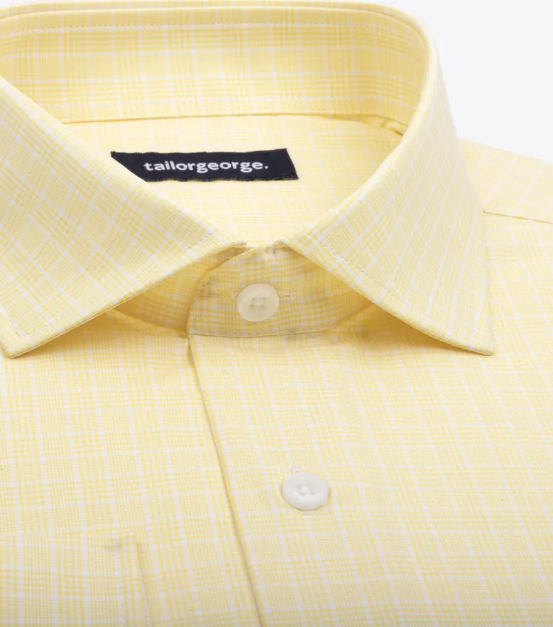 Easy-iron plain white poplin shirt