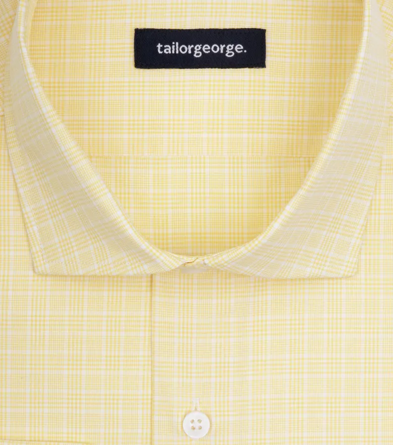 Easy-iron plain white poplin shirt