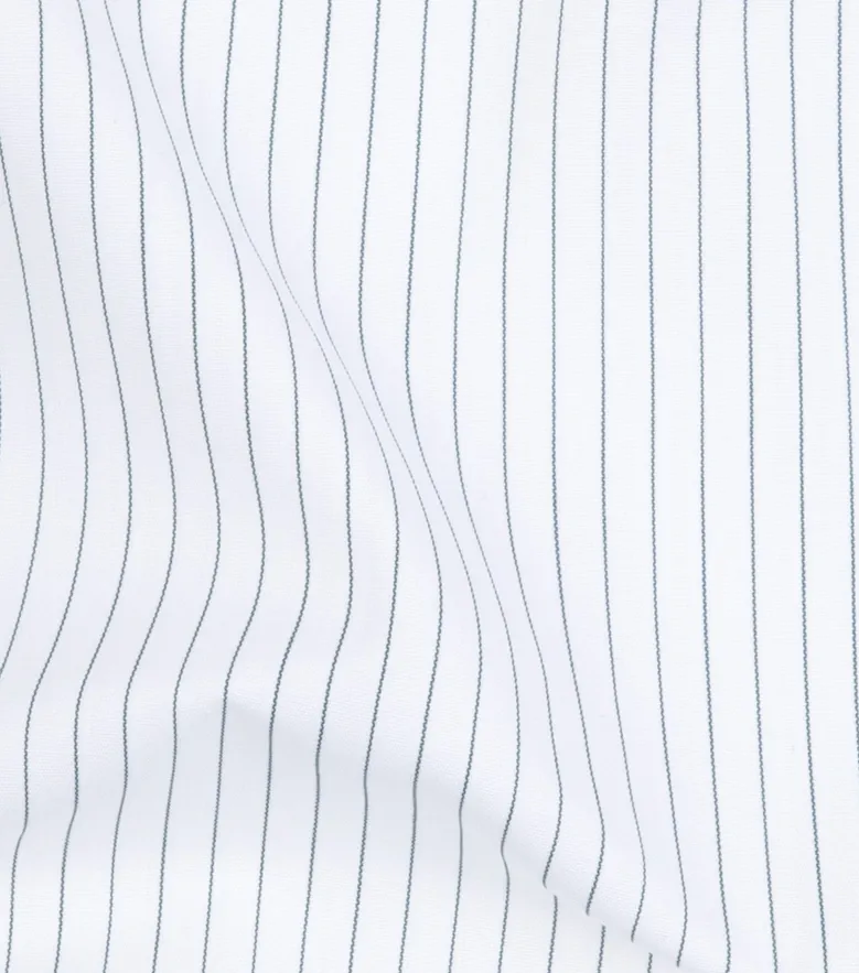 Easy-iron plain white poplin shirt