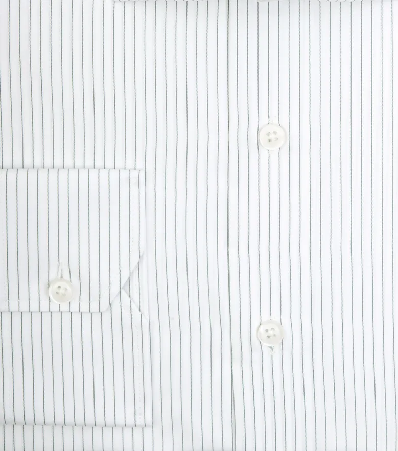 Easy-iron plain white poplin shirt