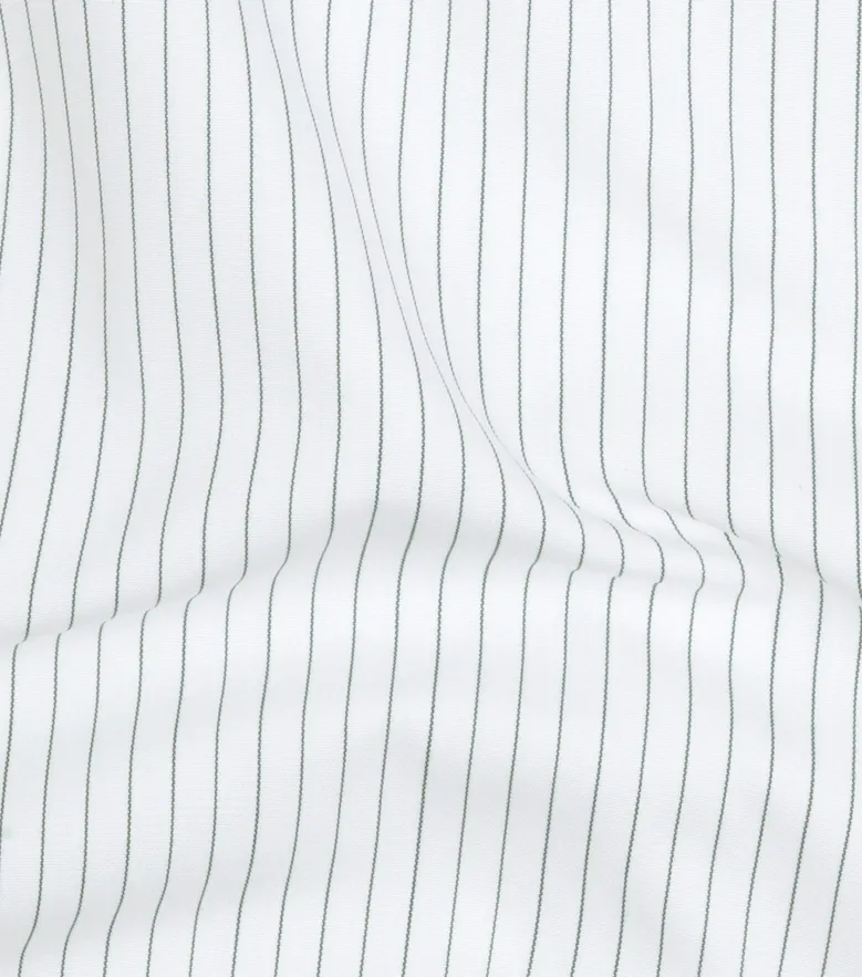 Easy-iron plain white poplin shirt