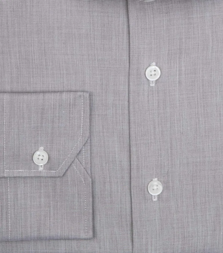 Easy-iron plain white poplin shirt