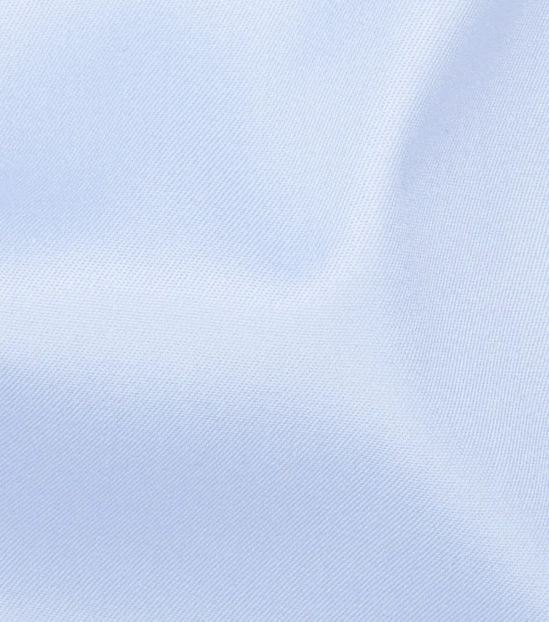 Easy-iron plain white poplin shirt