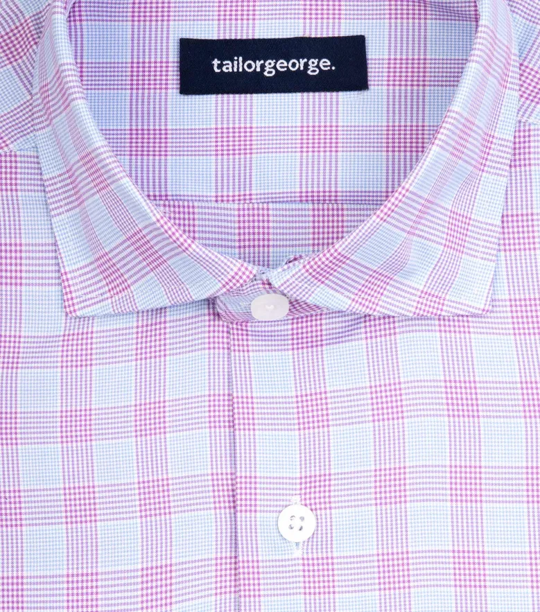 Easy-iron plain white poplin shirt