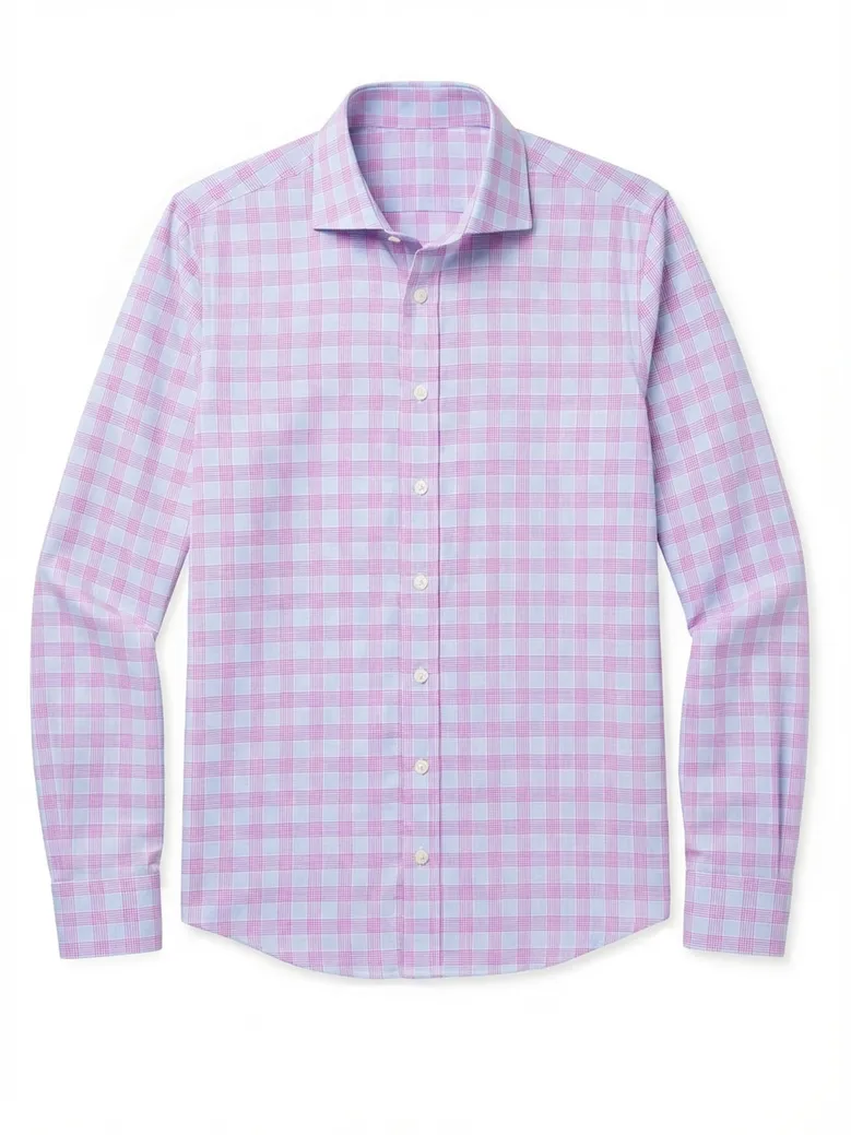 Easy-iron plain white poplin shirt