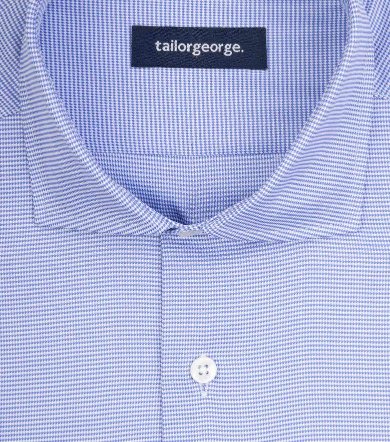 Easy-iron plain white poplin shirt