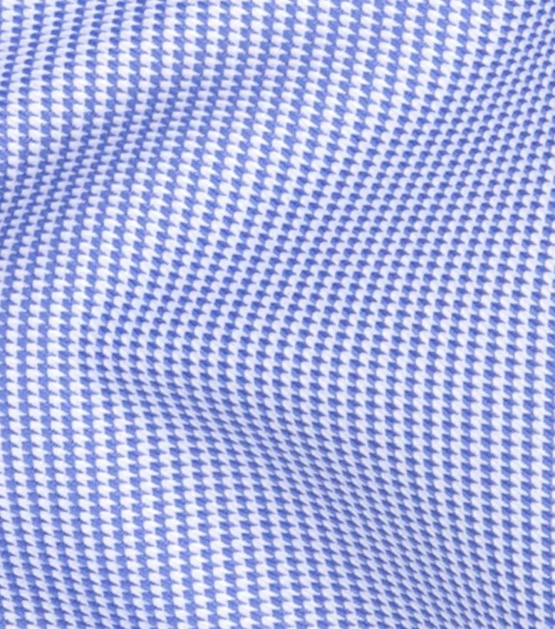 Easy-iron plain white poplin shirt