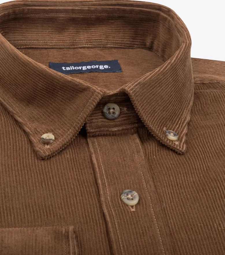 Easy-iron plain white poplin shirt