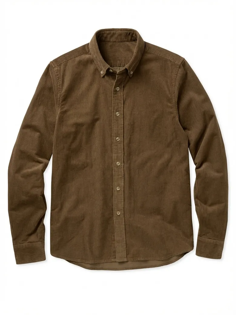 Easy-iron plain white poplin shirt
