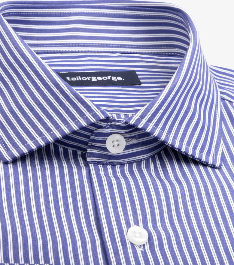Easy-iron plain white poplin shirt