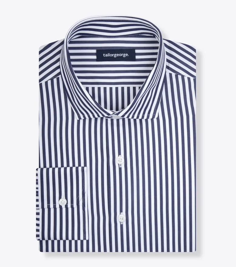 Easy-iron plain white poplin shirt
